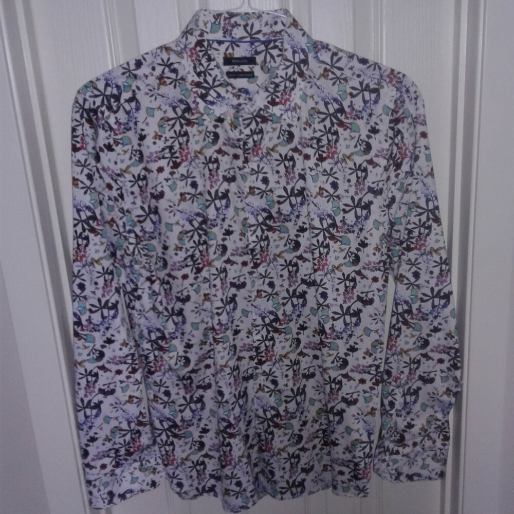 RW&Co. floral men's long sleeve, button down shirt